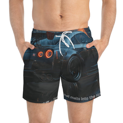 GTR Men's Racing Car Swim Trunks | Summer Beach Shorts with Speed Design