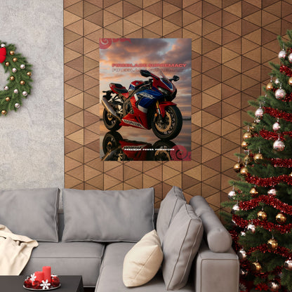 Affiche verticale mate Honda Fireblade Supremacy – Art moto pour passionnés