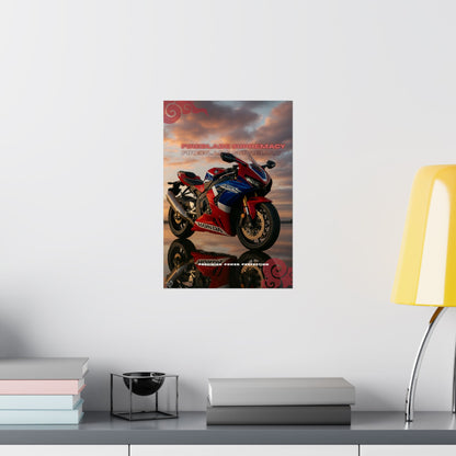 Affiche verticale mate Honda Fireblade Supremacy – Art moto pour passionnés