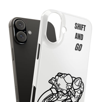 Motorcycle Slim Phone Cases - Shift and Go, Biker Gift, Moto Lover Accessory, Phone Protection, Unique Motorcycle Design