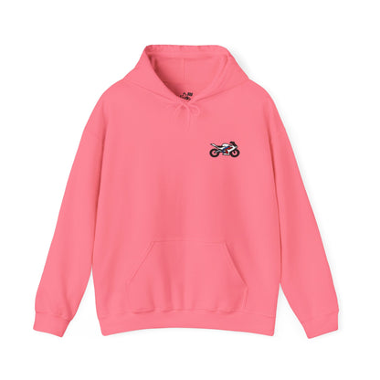 BMW inspired Embroidery Unisex Hoodie, Casual Streetwear, Gift for Bikers, Comfortable Hoodie, Winter Apparel