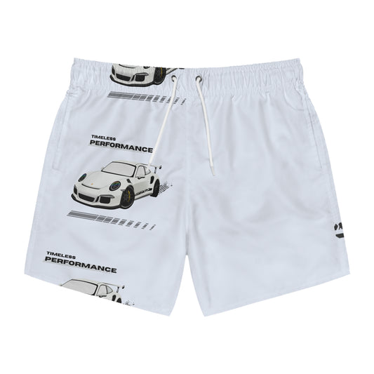 Timeless Performance Swim Trunks, Stylish Beachwear, Summer Swim Shorts, Car Lover's Swimwear, Vacation Essentials, Pool Party Gear