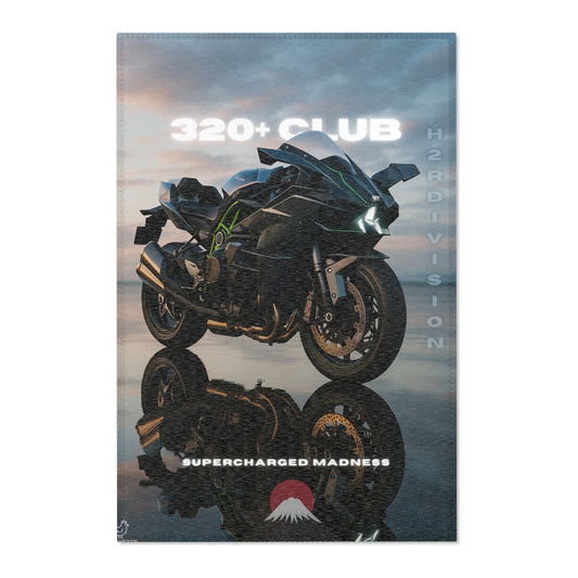 H2R Ruuuug Motorcycle Enthusiast Area Rug - 320+ Club Design for Bikers