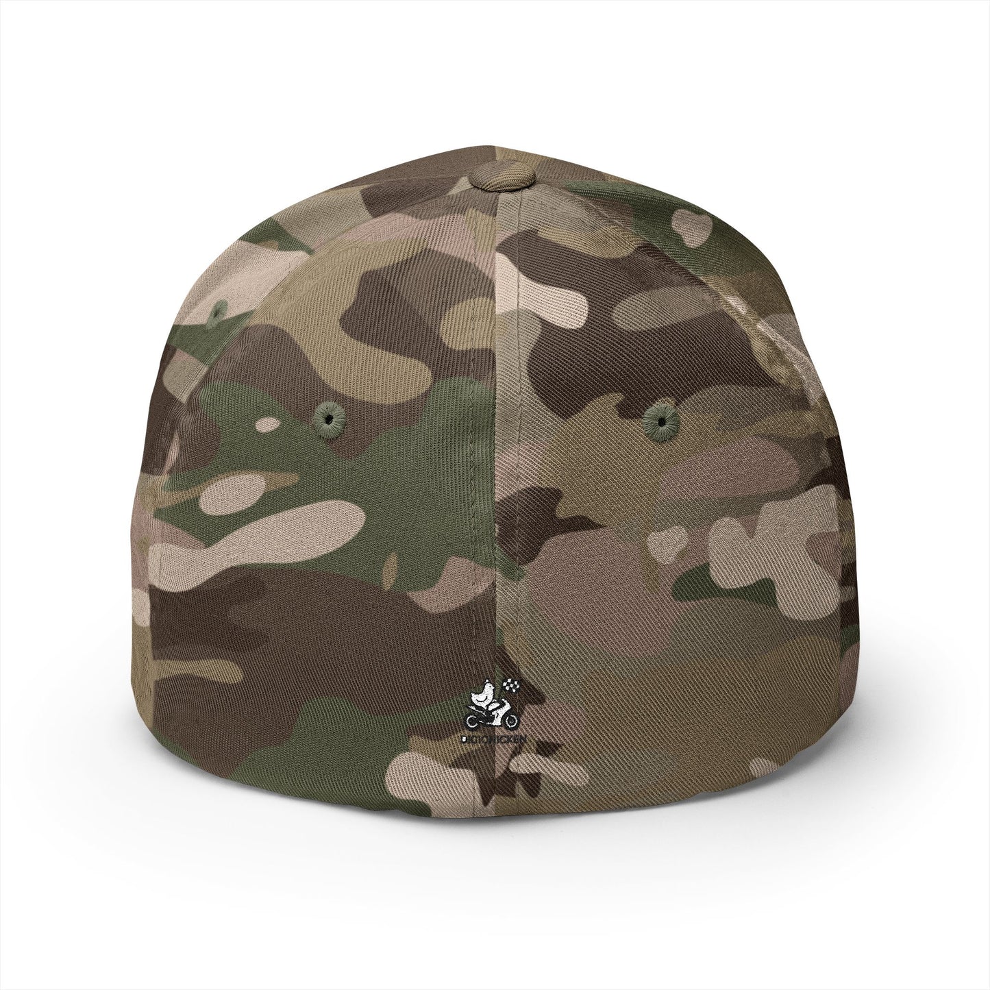 Green Motorcycle Embroidered Cap for Bikers | Adjustable White Hat