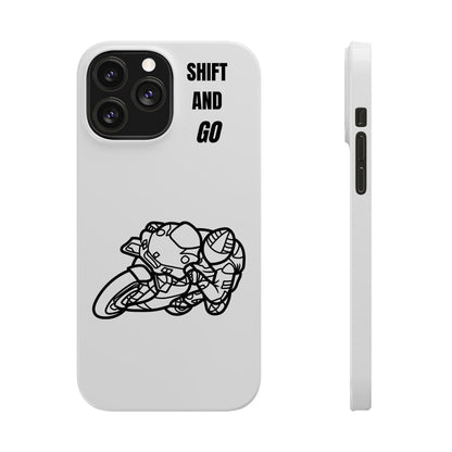 Motorcycle Slim Phone Cases - Shift and Go, Biker Gift, Moto Lover Accessory, Phone Protection, Unique Motorcycle Design