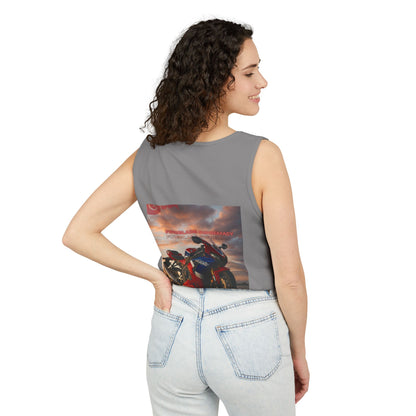 Fireblade Unisex Garment-Dyed Tank Top - Motorcycle Enthusiast Design
