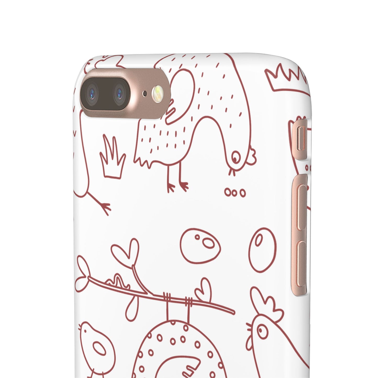 Whimsical Farmhouse Snap Cases, Cute Animal Phone Case, Chicken Design, Funny Gift for Bird Lovers, Quirky Art Mobile Cover
