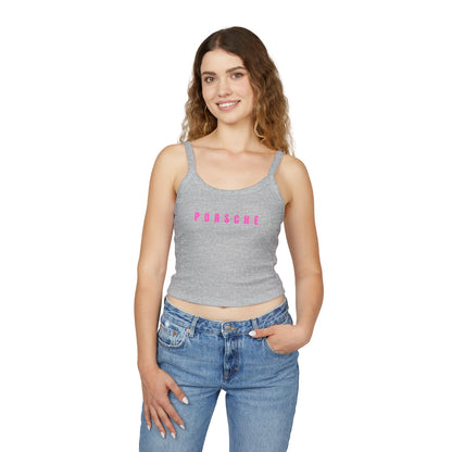Pink Porsche Women's Spaghetti Strap Top, Porsche Top für Sommer, Auto-Liebhaber, Car Enthusiast Gift, Casual Summer Tank, Automotive