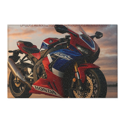 Motorcycle Area Rug - Fireblade Supremacy Design for Bike Enthusiasts