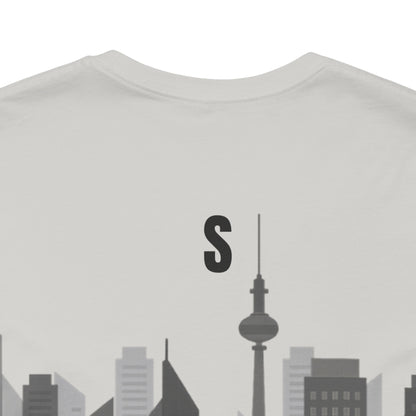 Urban Vibes Car Graphic Tee, Unisex Jersey Short Sleeve Tee, Cityscape T-Shirt, Cool Car Shirt, Gift for Car Lovers, Trendy Everyday Wear