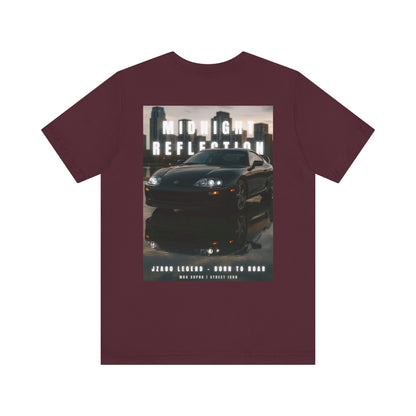 Midnight Reflection Unisex Tee, Casual Streetwear, Car Lovers Gift, Graphic T-Shirt, Everyday Wear, Urban Outfit