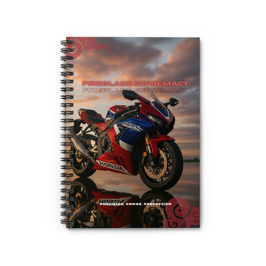 Red Supremacy Spiral Notebook - Perfect for Motorcycle Enthusiasts, ai