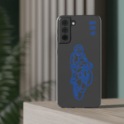 Motorcycle Flexi Cases - Shift and Go Design, Biker Gift, Phone Accessory, Sporty Case, Riding Enthusiast