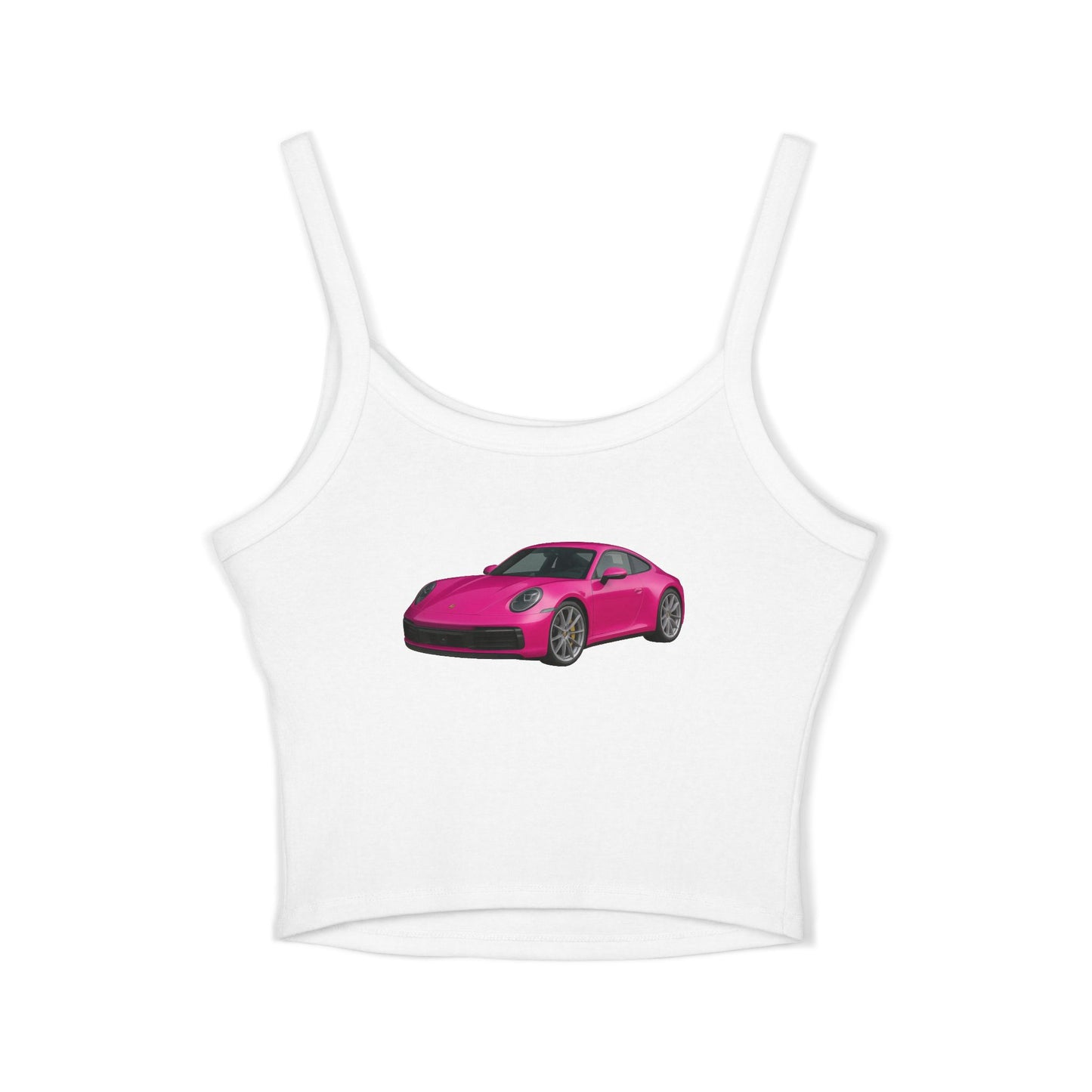 Pink Porsche Women's Spaghetti Strap Top, Porsche Top für Sommer, Auto-Liebhaber, Car Enthusiast Gift, Casual Summer Tank, Automotive