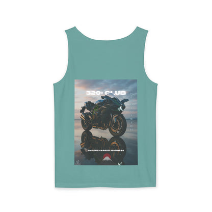 H2R Cool Backprint, Unisex Garment-Dyed Tank Top - 320+ Club Motorcycle Design