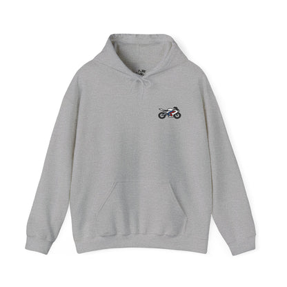 BMW inspired Embroidery Unisex Hoodie, Casual Streetwear, Gift for Bikers, Comfortable Hoodie, Winter Apparel