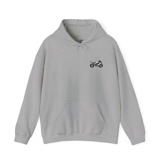 BMW inspired Embroidery Unisex Hoodie, Casual Streetwear, Gift for Bikers, Comfortable Hoodie, Winter Apparel