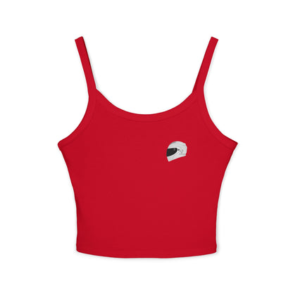 650r Backprint, Motorcycle-Themed Women's Spaghetti Strap Tank Top – Edgy Biker Vibes