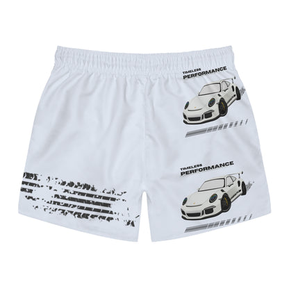 Timeless Performance Swim Trunks, Stylish Beachwear, Summer Swim Shorts, Car Lover's Swimwear, Vacation Essentials, Pool Party Gear