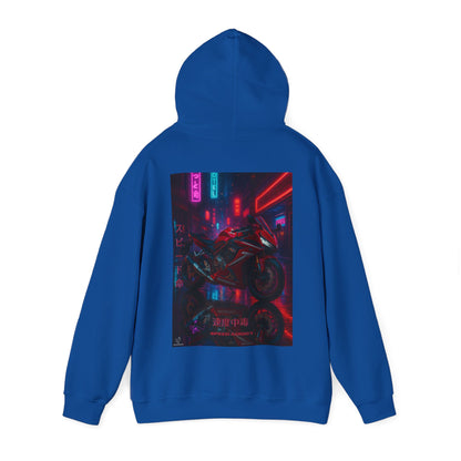 650r Motorcycle Urban Vibes Unisex Hoodie - Neon Night Design
