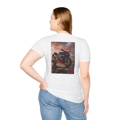 Fireblade Motorcycle Enthusiast Unisex Softstyle T-Shirt - Retro Bike Design