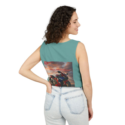 Fireblade Unisex Garment-Dyed Tank Top - Motorcycle Enthusiast Design