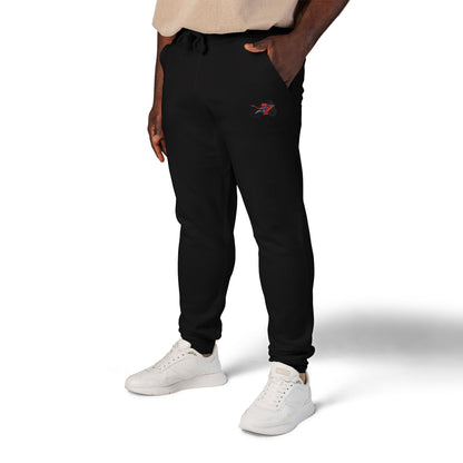Red Motorcycle Embroidered Unisex Fleece Sweatpants, Cozy Loungewear for Relaxation, Perfect Gift for Him/Her, Casual Style for Home
