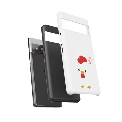 Cute Chicken Phone Case, Tough Cases for Animal Lovers, Valentine's Gift, Farmhouse Decor, Unique Mobile Accessories, Heart Design