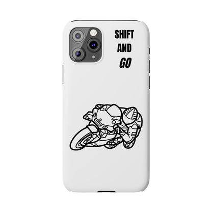 Motorcycle Slim Phone Cases - Shift and Go, Biker Gift, Moto Lover Accessory, Phone Protection, Unique Motorcycle Design