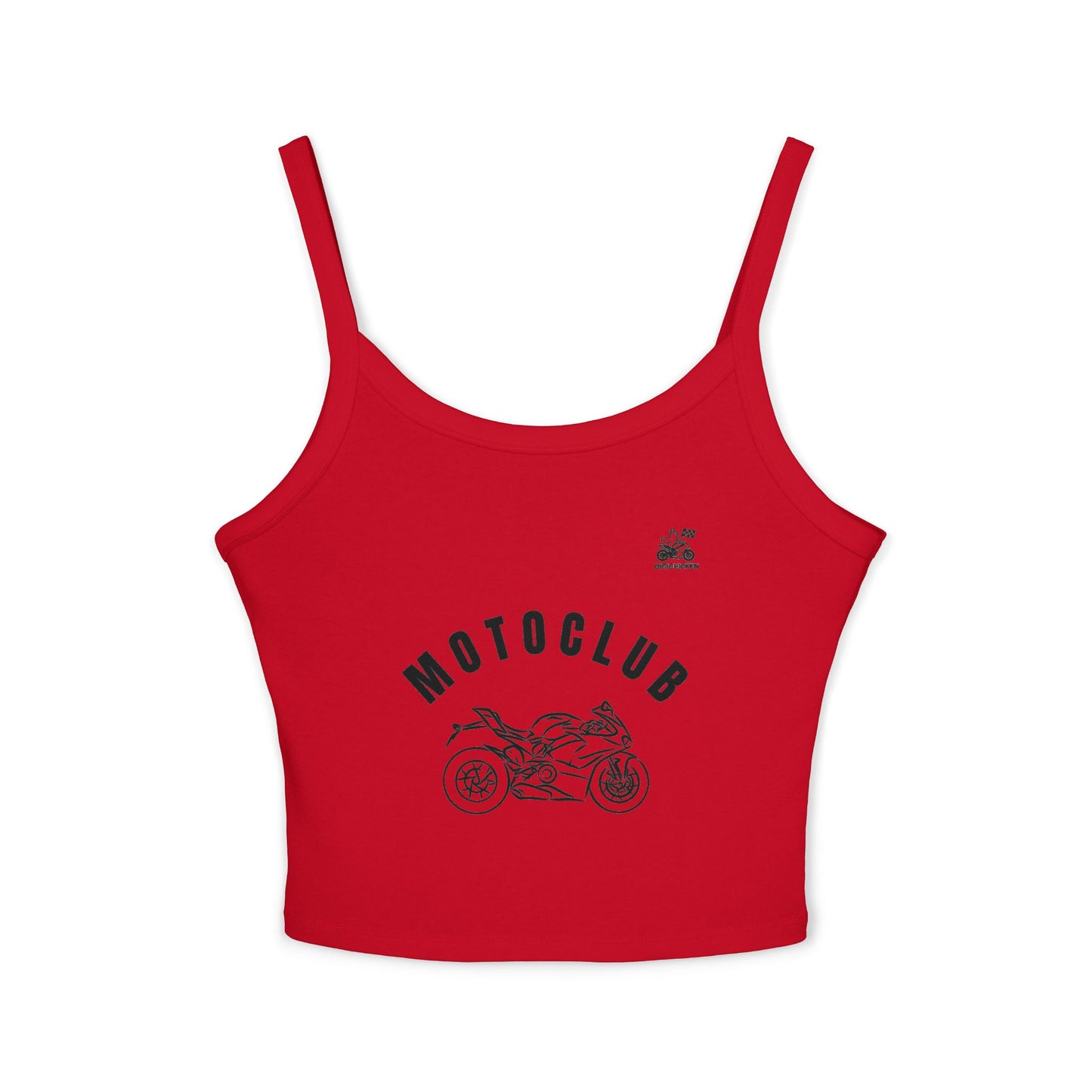 Motorcycle Enthusiast Women's Spaghetti Strap Tank Top, Moto Club Apparel, Perfect Gift for Riders, Biker Summer Style, Casual Streetwear