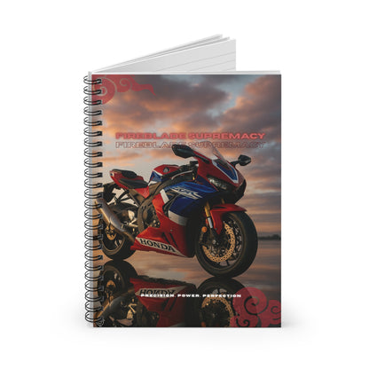 Red Supremacy Spiral Notebook - Perfect for Motorcycle Enthusiasts, ai