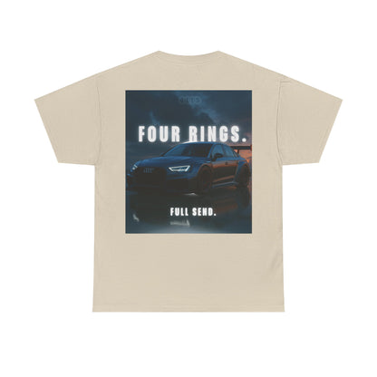 Audi Racing Unisex Heavy Cotton Tee, Car Enthusiast Gift, Motorsport Shirt, Racing Fan Apparel, Automotive Graphic Tee
