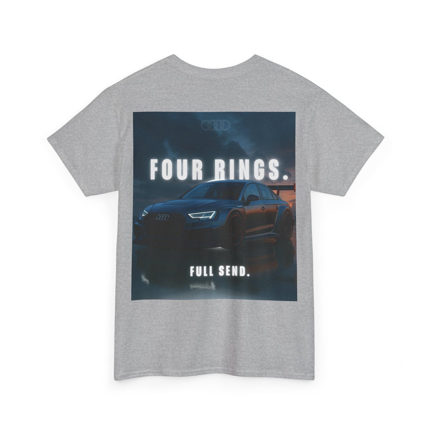 Audi Racing Unisex Heavy Cotton Tee, Car Enthusiast Gift, Motorsport Shirt, Racing Fan Apparel, Automotive Graphic Tee