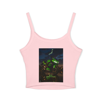 Zx6r Motorcycle Lover's Spaghetti Strap Tank Top | Perfect for Riders & Summer Adventures