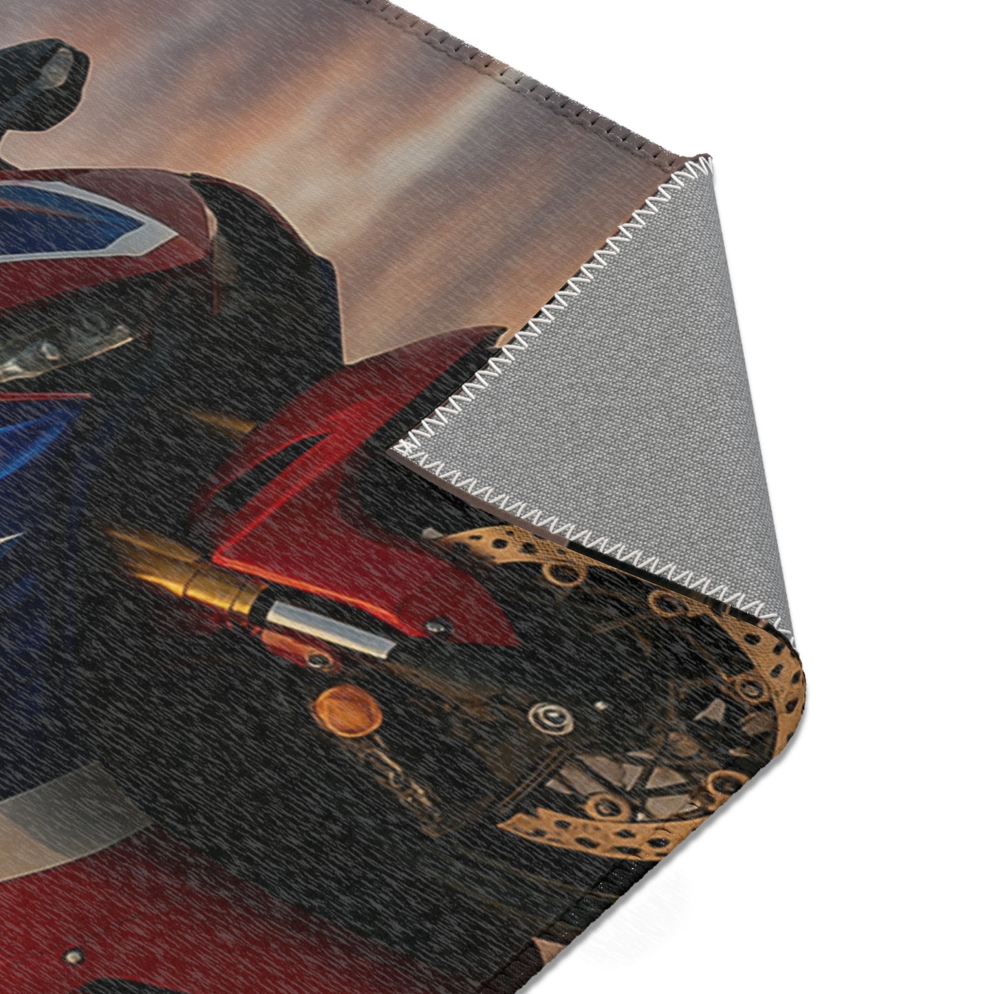 Motorcycle Area Rug - Fireblade Supremacy Design for Bike Enthusiasts