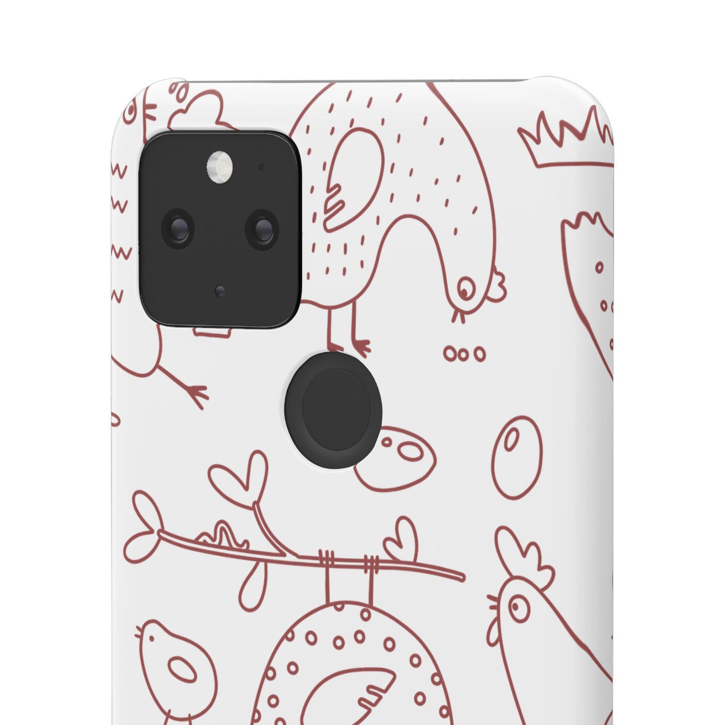 Whimsical Farmhouse Snap Cases, Cute Animal Phone Case, Chicken Design, Funny Gift for Bird Lovers, Quirky Art Mobile Cover