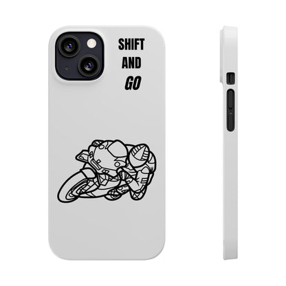 Motorcycle Slim Phone Cases - Shift and Go, Biker Gift, Moto Lover Accessory, Phone Protection, Unique Motorcycle Design