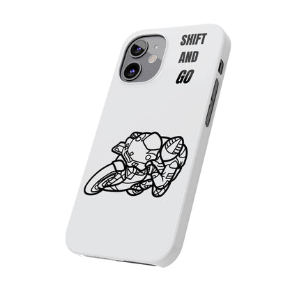 Motorcycle Slim Phone Cases - Shift and Go, Biker Gift, Moto Lover Accessory, Phone Protection, Unique Motorcycle Design