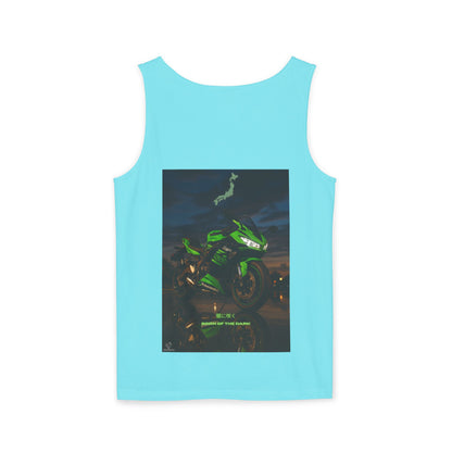 Zx6r Backprint Nice Custom Motorcycle Graphic Tank Top - Unisex Garment-Dyed