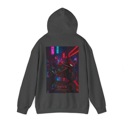 650r Motorcycle Urban Vibes Unisex Hoodie - Neon Night Design