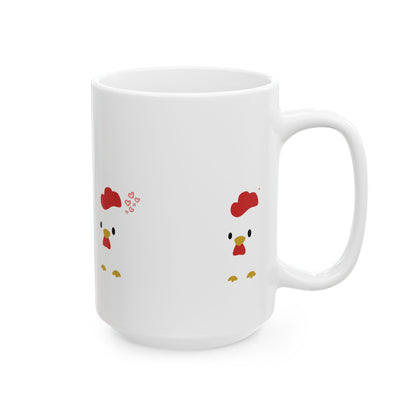 Cute Chicken Ceramic Mug, Funny Gift for Farmers, Kitchen Decor, Coffee Lover's Mug, Chicken Lover, Home and Garden