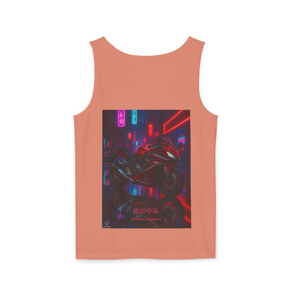 650r Backprint Cool Motorcycle Graphic Tank Top - Unisex Garment-Dyed
