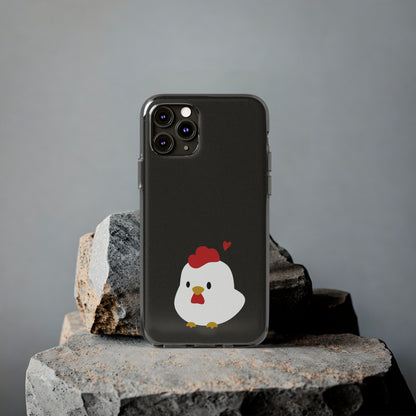 Cute Chicken Soft Phone Case, Animal Phone Cover for Farm Lovers, Gifts for Her, Cute Smartphone Accessory, Chicken Lover Gift