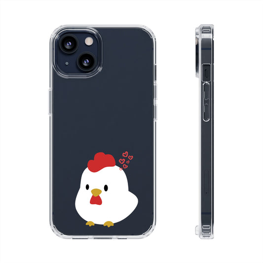 Coque transparente en forme de poulet, adorable coque pour amoureux des animaux, cadeau pour enfants, décoration de ferme, cadeau d'anniversaire