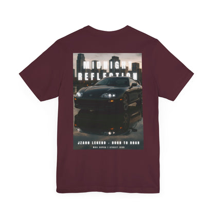 Midnight Reflection Unisex Tee, Casual Streetwear, Car Lovers Gift, Graphic T-Shirt, Everyday Wear, Urban Outfit