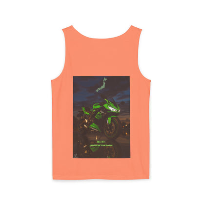 Zx6r Backprint Nice Custom Motorcycle Graphic Tank Top - Unisex Garment-Dyed
