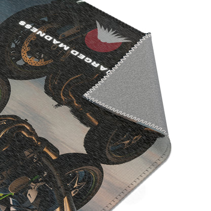 H2R Ruuuug Motorcycle Enthusiast Area Rug - 320+ Club Design for Bikers