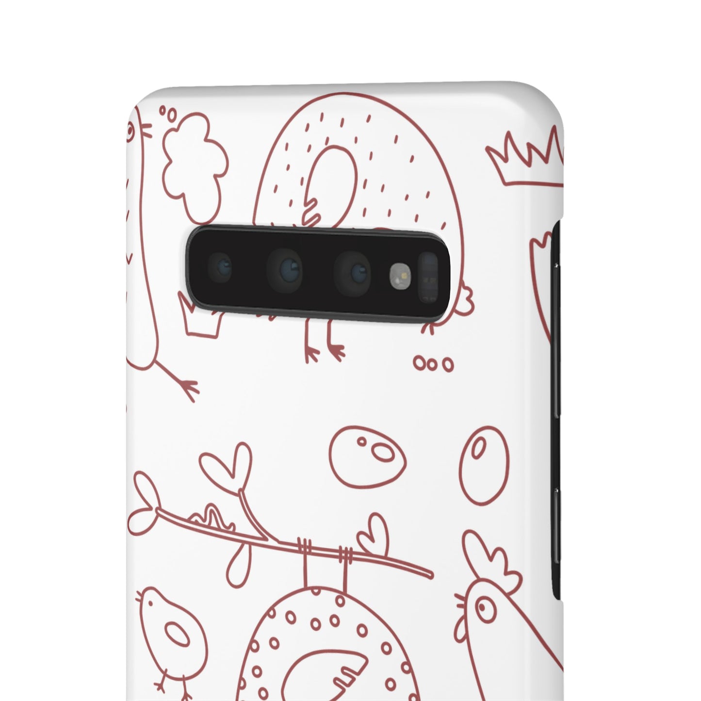 Whimsical Farmhouse Snap Cases, Cute Animal Phone Case, Chicken Design, Funny Gift for Bird Lovers, Quirky Art Mobile Cover