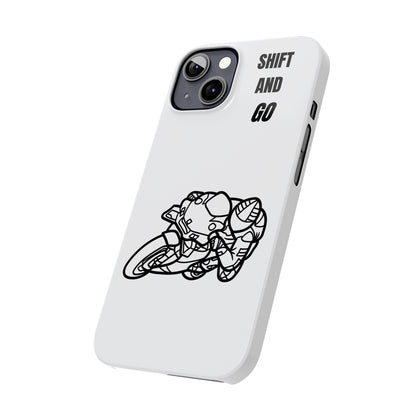 Motorcycle Slim Phone Cases - Shift and Go, Biker Gift, Moto Lover Accessory, Phone Protection, Unique Motorcycle Design