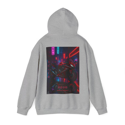 650r Motorcycle Urban Vibes Unisex Hoodie - Neon Night Design